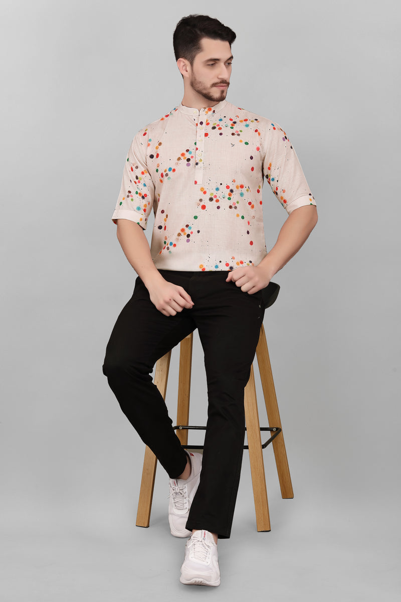 Multi Dot Printed Shirt For Men