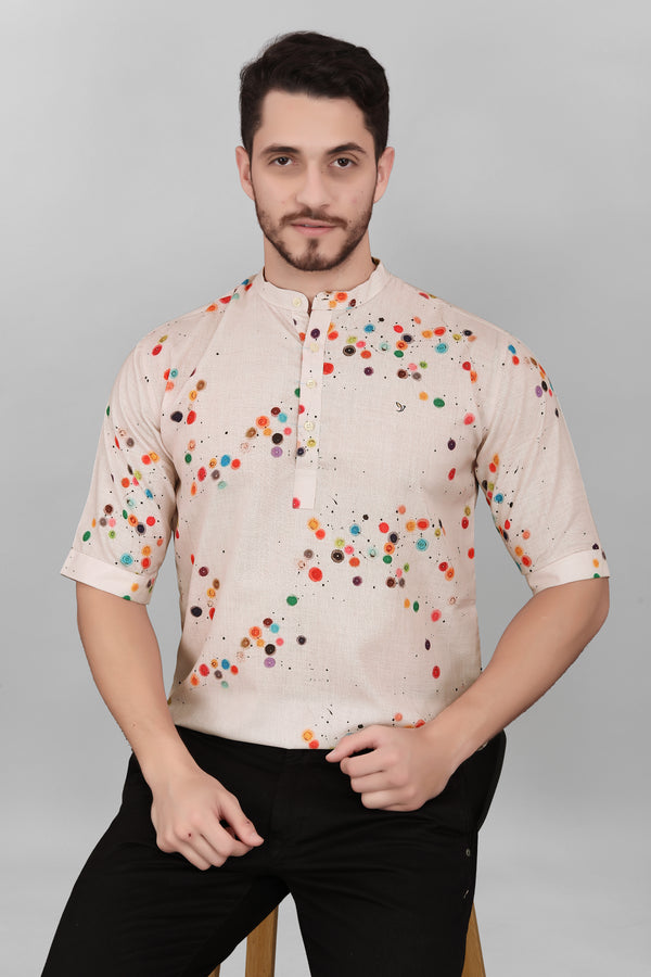 Multi Dot Printed Shirt For Men