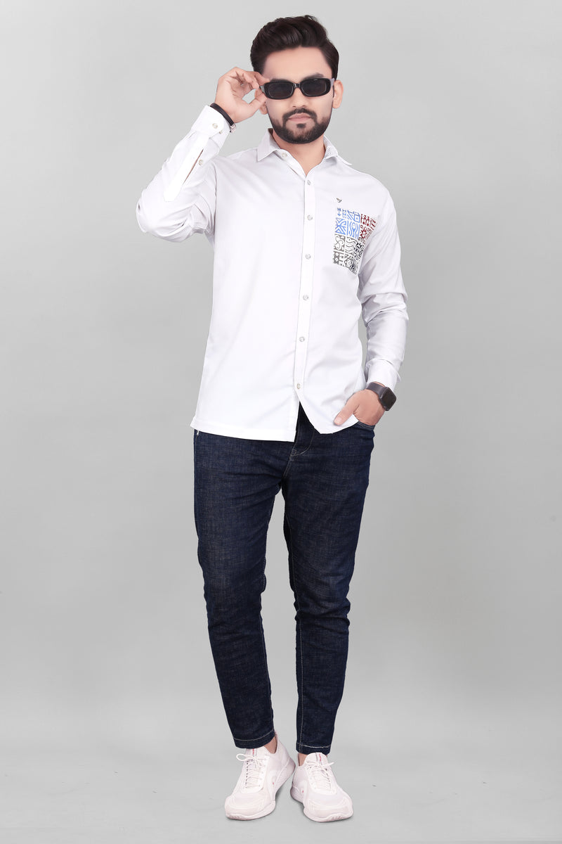 Pocket Pattern Shirt For Men