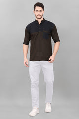 Ethix Merch Brown Kurta Style For Men