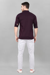 Ethix Merch Wine Kurta Style For Men