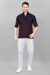 Ethix Merch Wine Kurta Style For Men