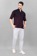 Ethix Merch Wine Kurta Style For Men