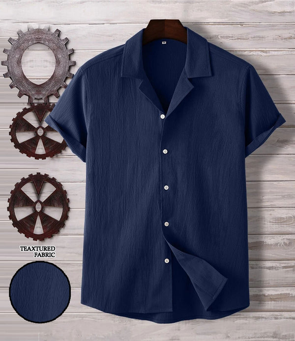 ERA DARK BLUE HALF SLEEVE SHIRT FOR MEN