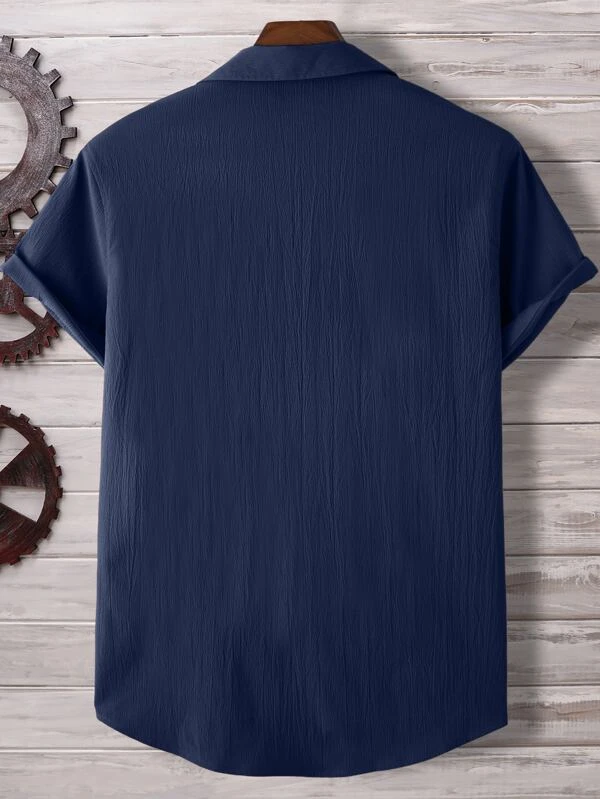 ERA DARK BLUE HALF SLEEVE SHIRT FOR MEN