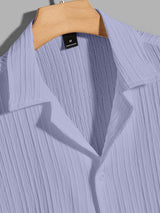 TEXTURED LIGHT PURPLE SHIRT FOR MEN