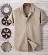 ERA NUDE BROWN HALF SLEEVE SHIRT FOR MEN