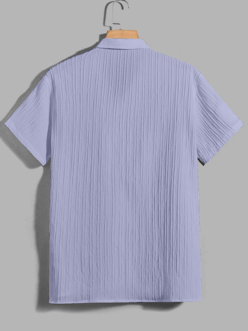 TEXTURED LIGHT PURPLE SHIRT FOR MEN