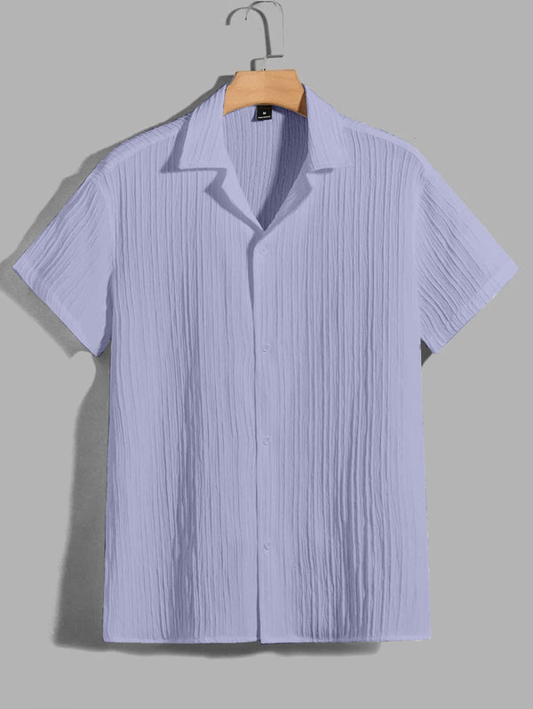 TEXTURED LIGHT PURPLE SHIRT FOR MEN