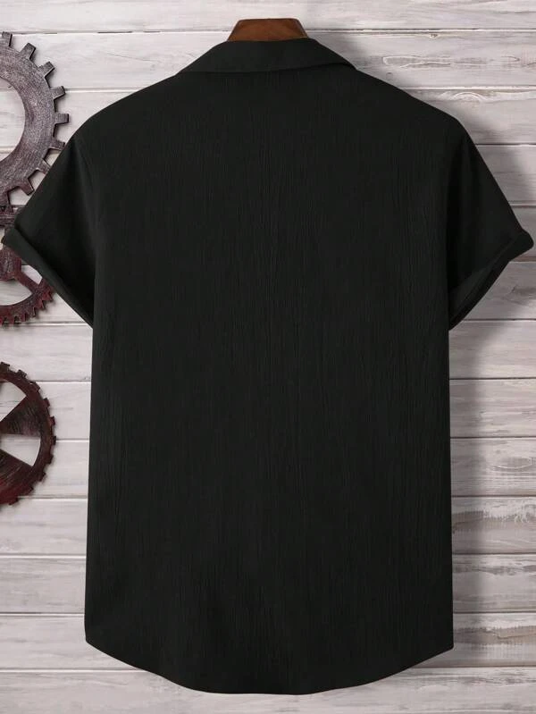 ERA BLACK HALF SLEEVE SHIRT FOR MEN