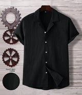 ERA BLACK HALF SLEEVE SHIRT FOR MEN