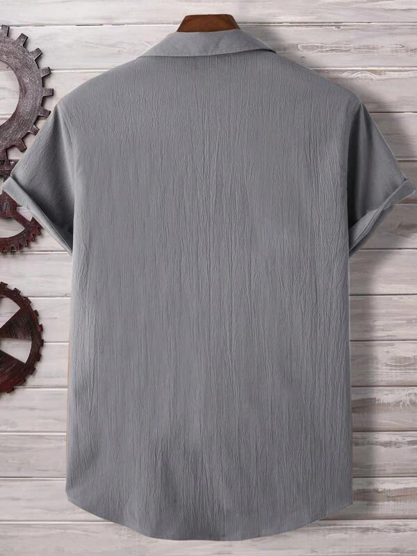 ERA FOSSIL GRAY HALF SLEEVE SHIRT FOR MEN