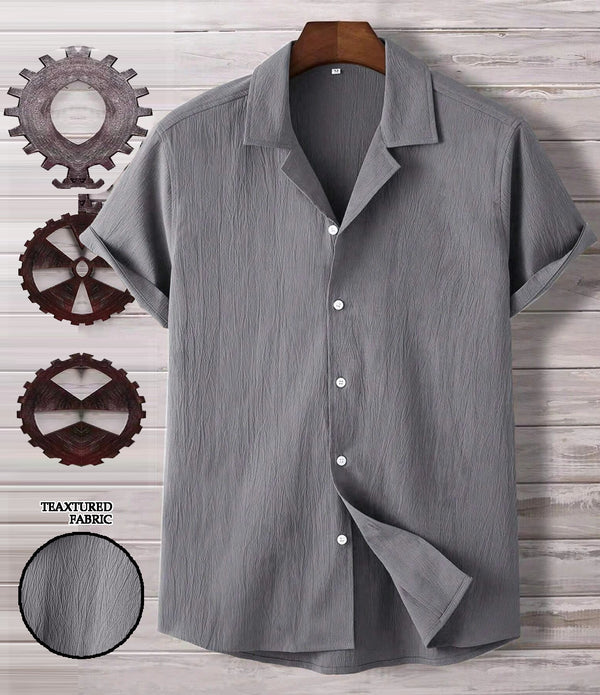 ERA FOSSIL GRAY HALF SLEEVE SHIRT FOR MEN