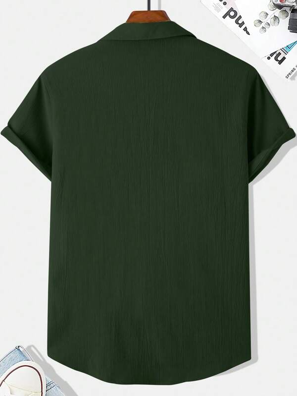 ERA DARK GREEN HALF SLEEVE SHIRT FOR MEN