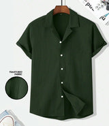 ERA DARK GREEN HALF SLEEVE SHIRT FOR MEN