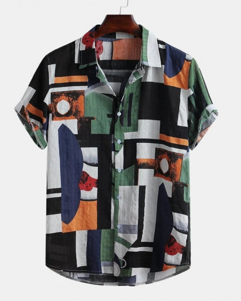 ABSTRACT MULTI PRINTED SHIRT FOR MEN