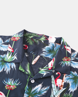 BLACK TROPICAL PRINTED SHIRT FOR MEN