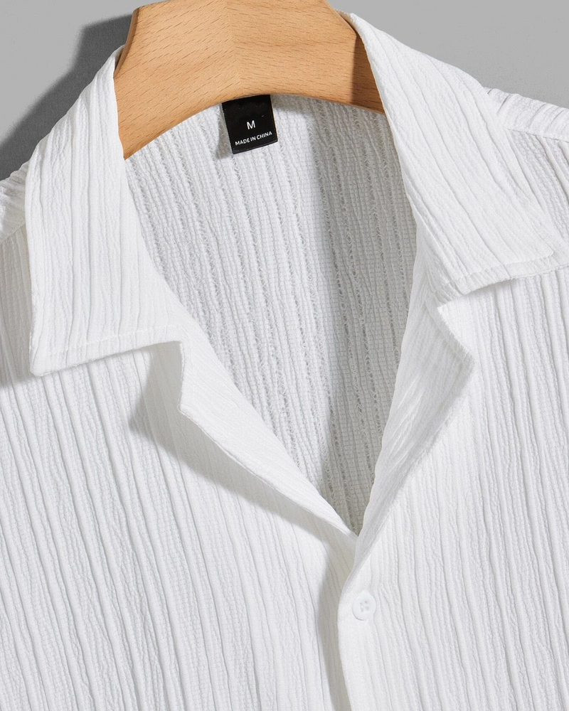 TEXTURED WHITE SHIRT FOR MEN