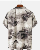 BLACK GRAPHIC PRINTED SHIRT FOR MEN