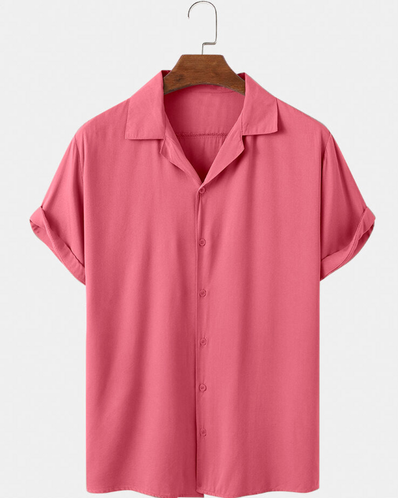 CANARY PINK HALF SLEEVE SHIRT FOR MEN