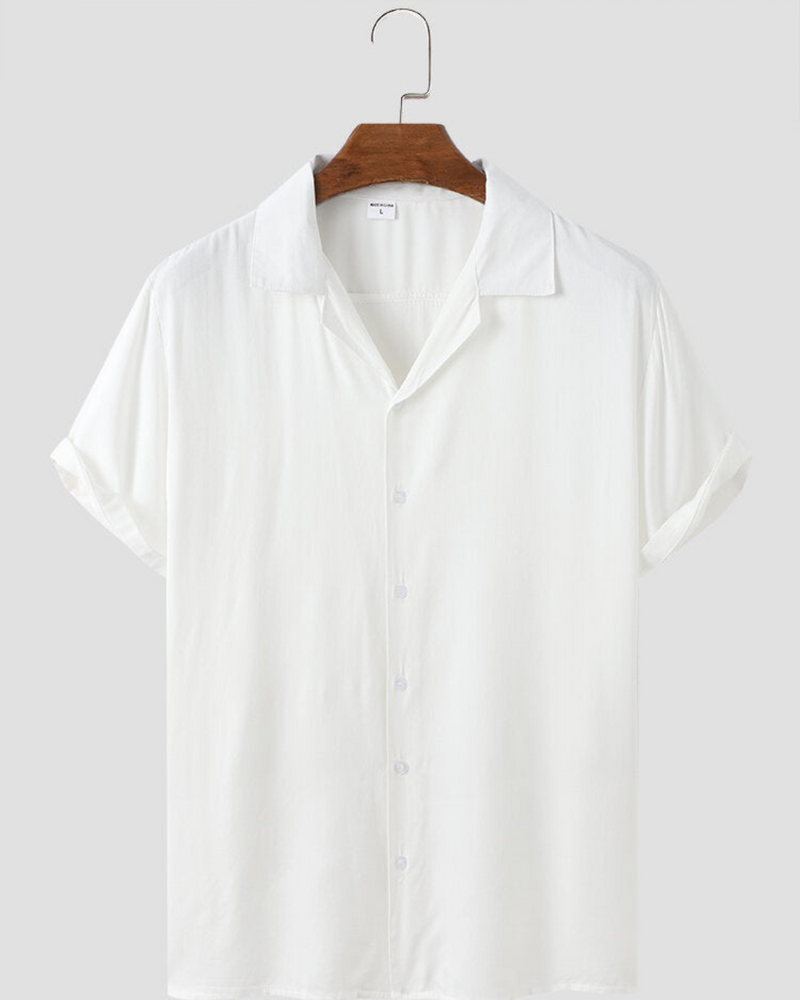 CANARY WHITE  HALF SLEEVE SHIRT FOR MEN